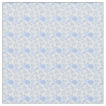 White And Light Blue Floral Fabric