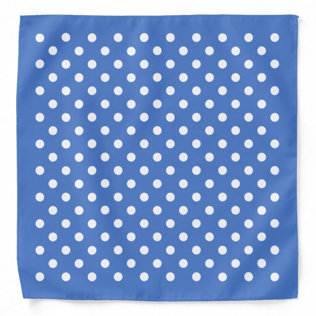 White and light blue polka dots bandana (Front)