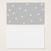 White and Light Gray Star Pattern. (Front & Back)