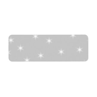 White and Light Gray Star Pattern. Label