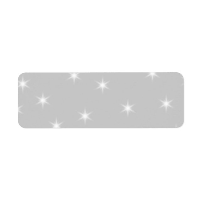 White and Light Gray Star Pattern. Label (Front)