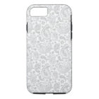 White And Light-Gray Vintage Paisley Pattern