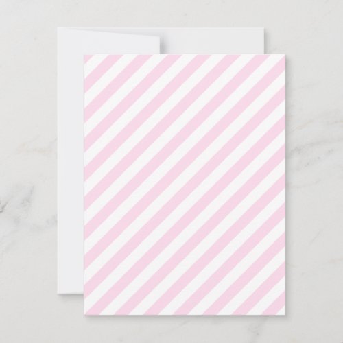 White and Light Pink Stripes. Personalized Invites