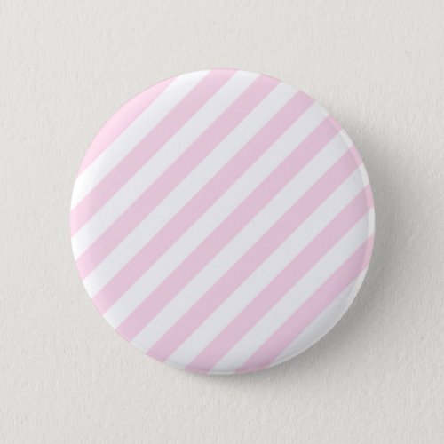 White and Light Pink Stripes Pinback Button