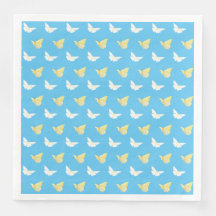 White and Light Yellow Butterflies Flying Blue