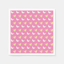 White and Light Yellow Butterflies Flying Pink