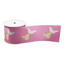 White and Light Yellow Butterflies Flying Pink