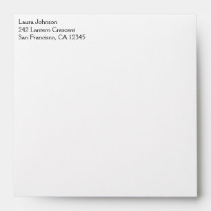 White and Lime Green Damask Square Envelope