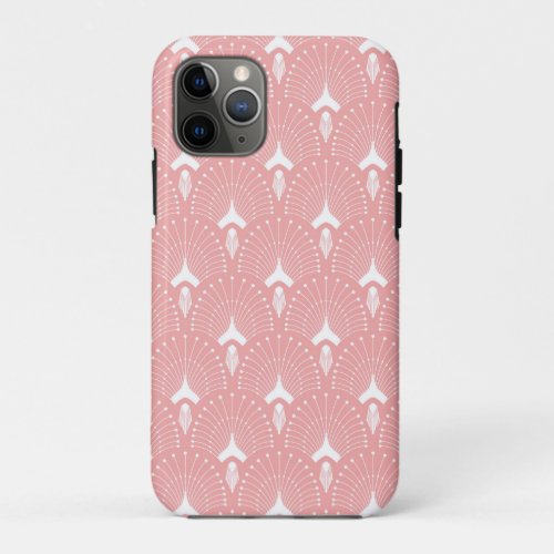 White and link art_deco geometric pattern iPhone 11 pro case