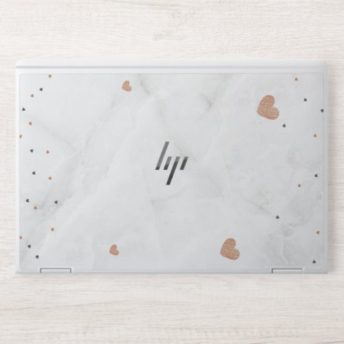 white and love marble HP EliteBook X360 1030 G2 HP Laptop Skin