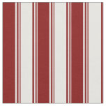 [ Thumbnail: White and Maroon Colored Stripes Fabric ]