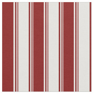 White and Maroon Colored Stripes Fabric