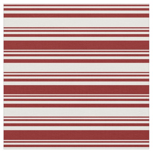 White and Maroon Lines Fabric