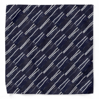 White and Navy  Bandana