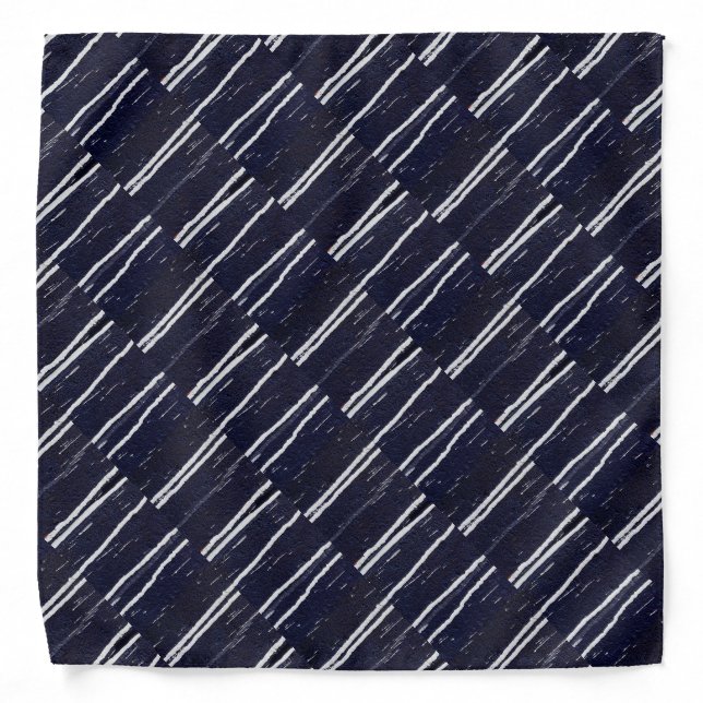 White and Navy  Bandana (Front)