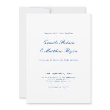 White and Navy Blue Wedding 