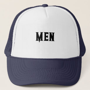 White and Navy Handsome Boys & Men's Baseball Trucker Hat