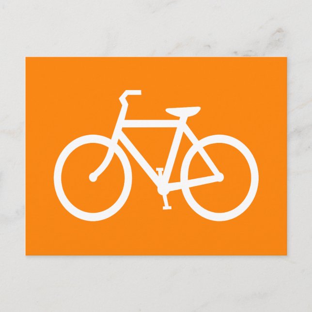 White and Orange Bike Postcard (Front)