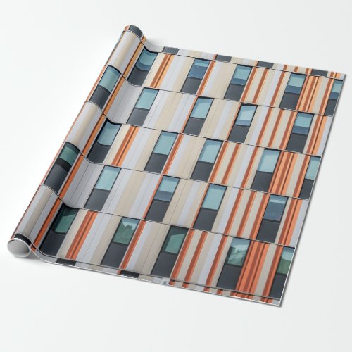 White and orange building wrapping paper