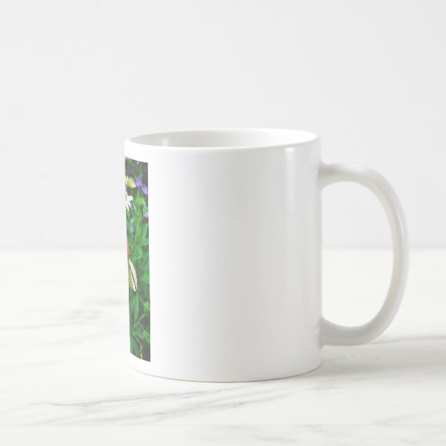 White and Orange ConeFlowers Coffee Mug (Right)
