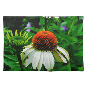 White and Orange ConeFlowers Placemat