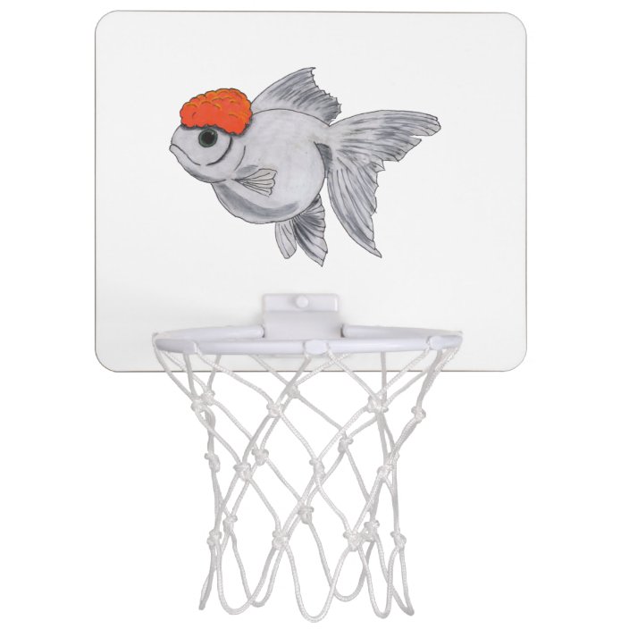 White and Orange Oranda Goldfish Aquarium Pet Fish Mini Basketball Hoop