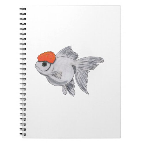 White and Orange Oranda Goldfish Aquarium Pet Fish Notebook
