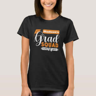 Orange, Black, And White T-shirt Design With Simple Style, For