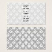 White and Pale Gray Damask Pattern. (Front & Back)