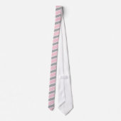 White and Pale Pink Stripes Necktie Custom Color (Back)