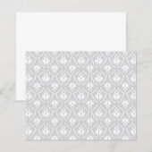 White and Pastel Gray Damask Design. (Front/Back)