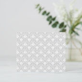 White and Pastel Gray Damask Design. (Standing Front)