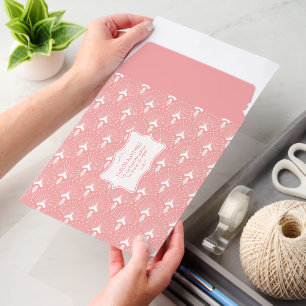 White and Pink Art Deco Pattern Envelope Mailers