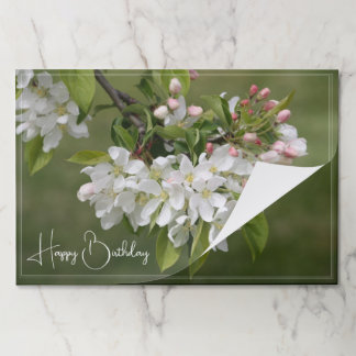 White And Pink Blossom Paper Pad