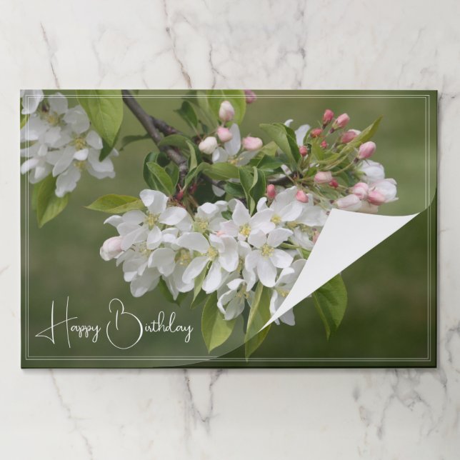 White And Pink Blossom Paper Pad (Folded)