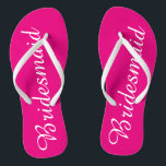 White and Pink Bridesmaid Flip Flops<br><div class="desc">White and pink bridesmaid flip flops.  Click the "Customize it!" button to add text and more!</div>