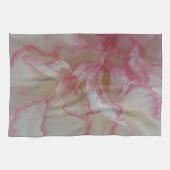 White And Pink Carnation Kitchen Towel by Fallen_Angel_483 at Zazzle