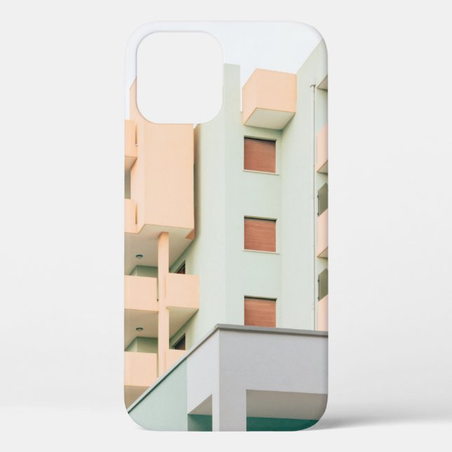 WHITE AND PINK CONCRETE BUILDING Case-Mate iPhone CASE (Back)