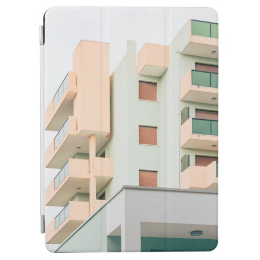 WHITE AND PINK CONCRETE BUILDING iPad AIR COVER