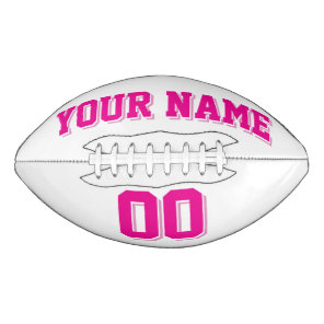 WHITE AND PINK Custom Football