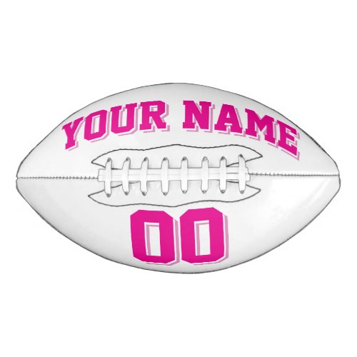 WHITE AND PINK Custom Football