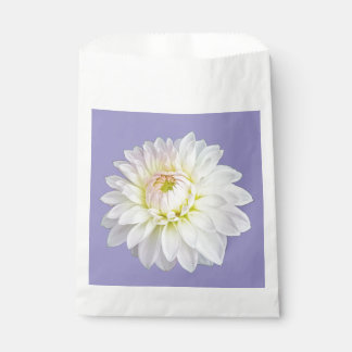 White and pink flower favor bag