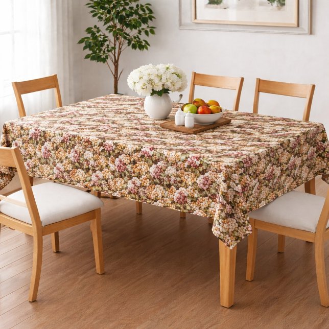 White and Pink Grapes Faux Crochet  Tablecloth (Creator Uploaded)