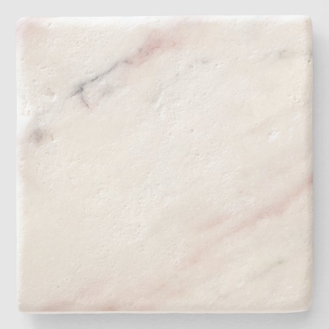 White and Pink Marble Coaster (Front)