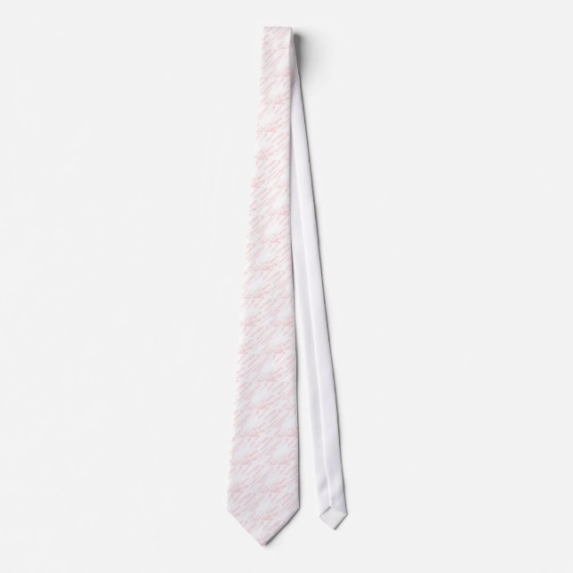 White and pink necktie (Front)