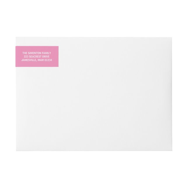 White and Pink Personalized Christening Wrap Around Label (Front)