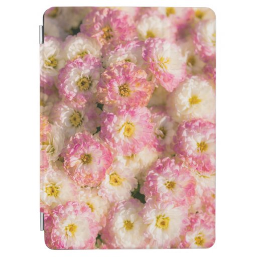 WHITE-AND-PINK PETALED FLOWER LOT iPad AIR COVER