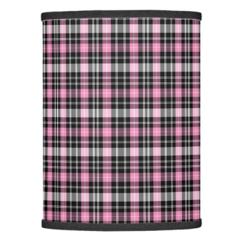 White and Pink plaid Lamp Shade