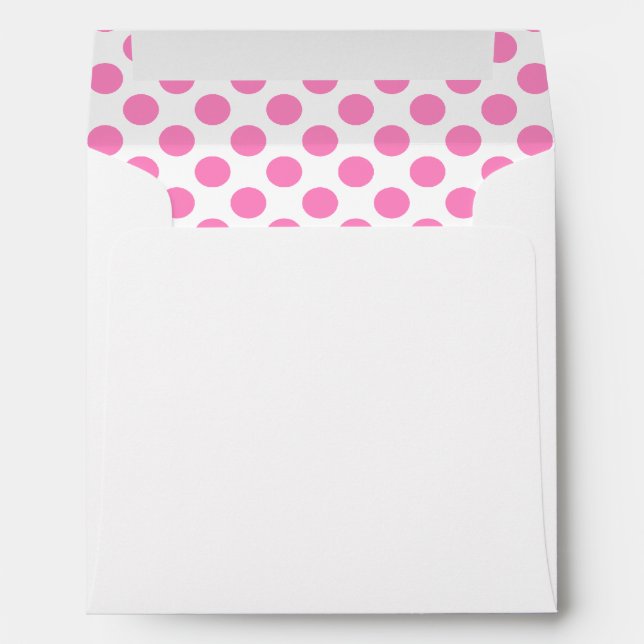 White and Pink Polka Dot Lined Envelope (Back (Bottom))