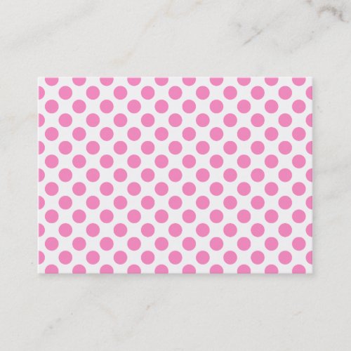 White and Pink Polka Dots Business Cards